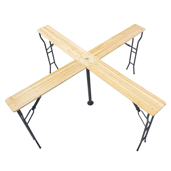 Alt Mesa Plegable Cervecera en Cruz de gran capacidad para usar en eventos de exterior 