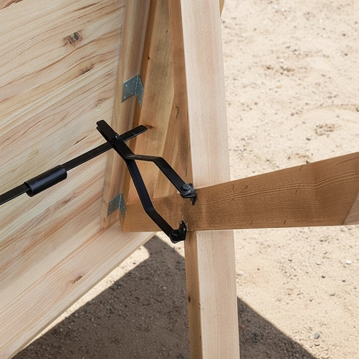 Mesa Rústica Tallada con Estructura Plegable de Madera Para Eventos y Hostelería 