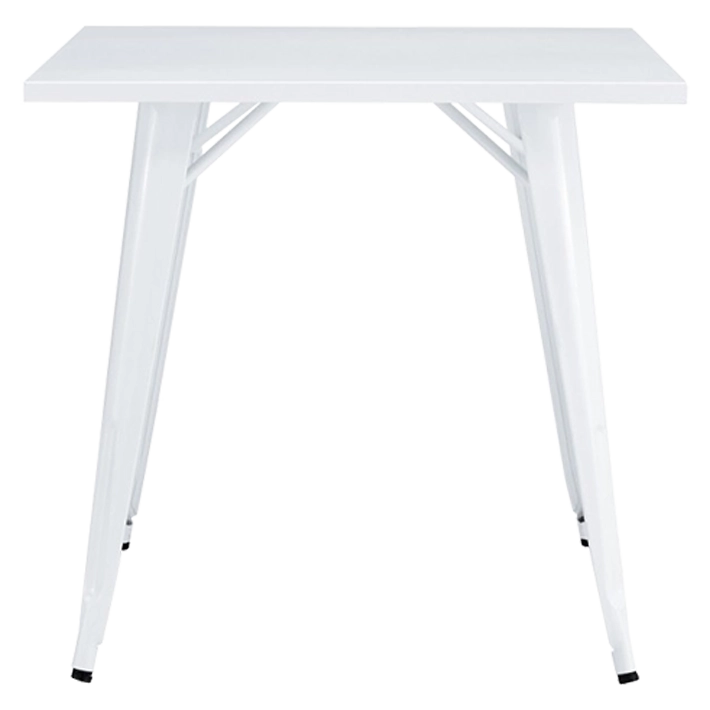 Alt Mesa Tolix Blanca fabricada con acero es una mesa de estilo industrial para establecimientos de hostelería EME Mobiliario 