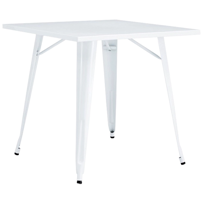 Alt Mesa Tolix Blanca fabricada con acero es una mesa de estilo industrial para establecimientos de hostelería EME Mobiliario 