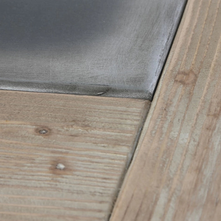 Alt Mesa de Comedor Abeto fabricada en madera de abeto ideal para usar en comedores de grandes dimensiones que combina dos tonalidades de madera para hacerla única y original EME Mobiliario 