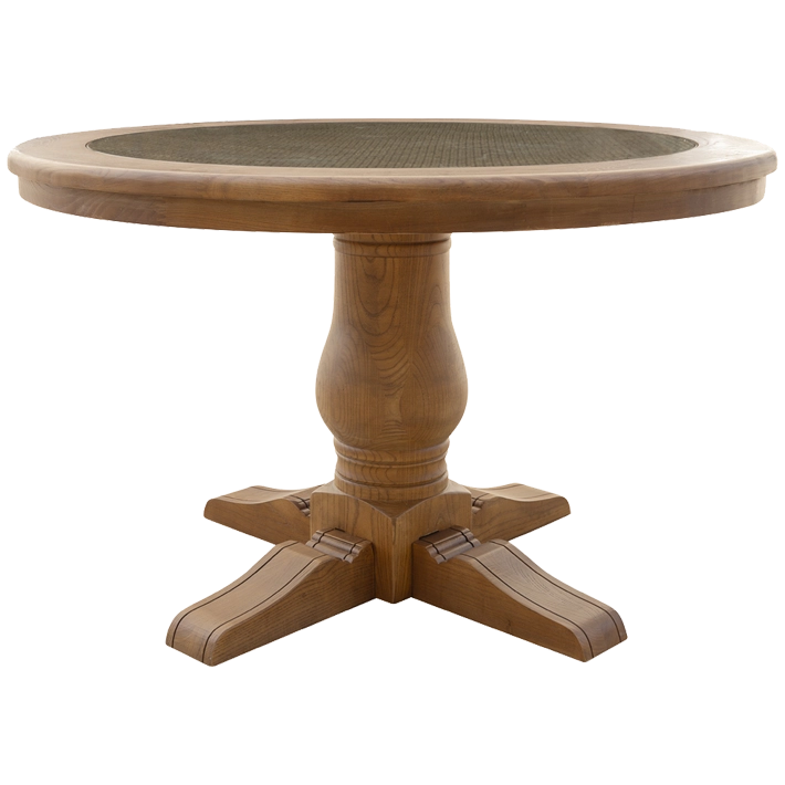 Alt Mesa de Comedor Manila con un bonito acabado de ratán en el tablero EME Mobiliario 