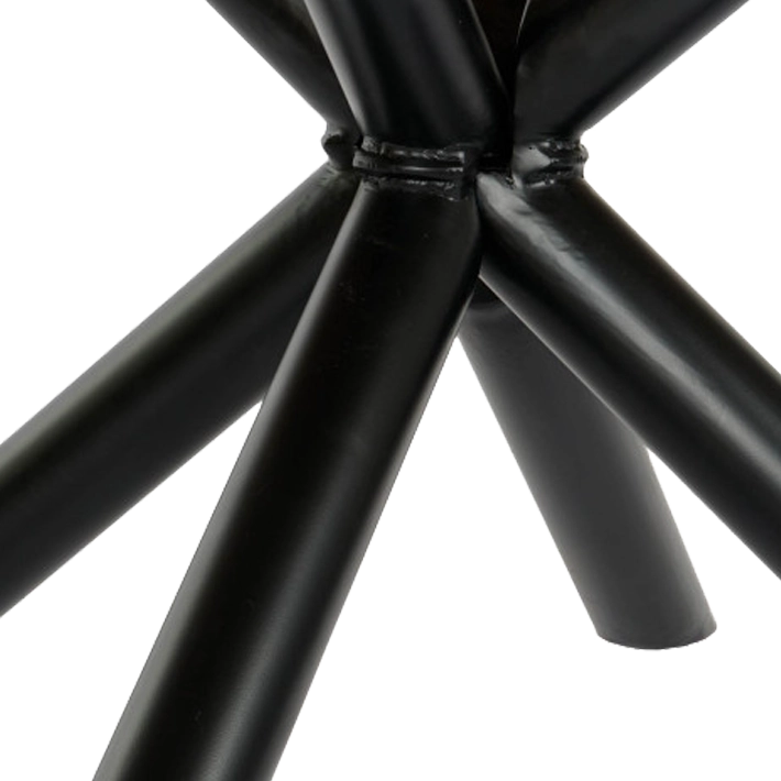 Alt Mesa Comedor Metal Mango Natural fabricada en madera y metal, elegante, sofisticada y desmontable EME Mobiliario 