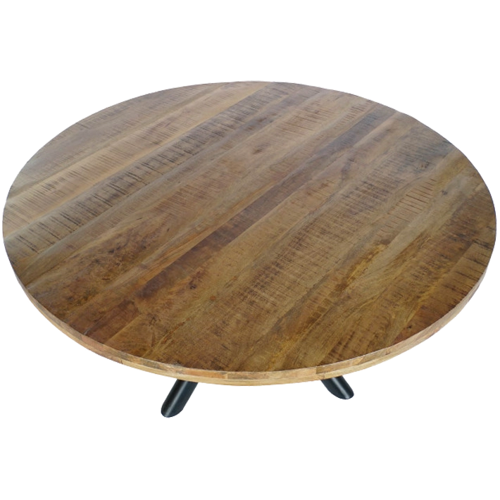 Alt Mesa Comedor Metal Mango Natural fabricada en madera y metal, elegante, sofisticada y desmontable EME Mobiliario 