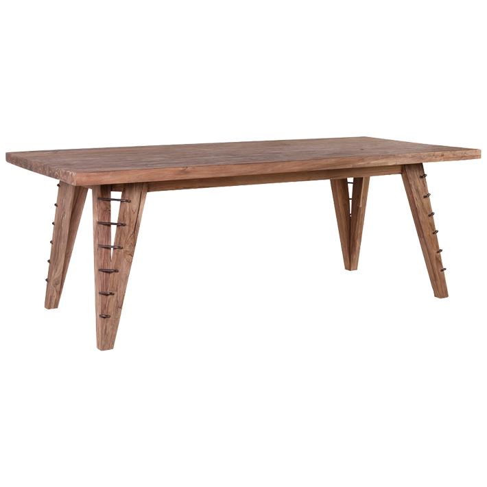 Alt Mesa de Comedor Orlando Hierro fabricada en madera de teca reciclada EME Mobiliario 