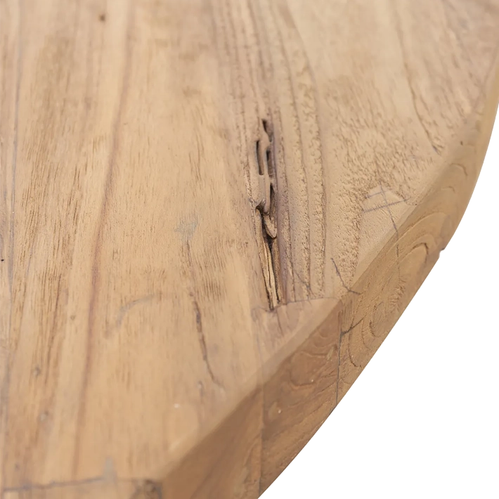 Alt Mesa de Comedor Orlando Redonda fabricada con madera de teca reciclada  EME Mobiliario 