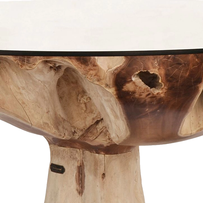 Alt Mesa de Comedor Teka Blanqueada fabricada cen madera de teca original y exclusiva para usar en cualquier comedor EME Mobiliario 