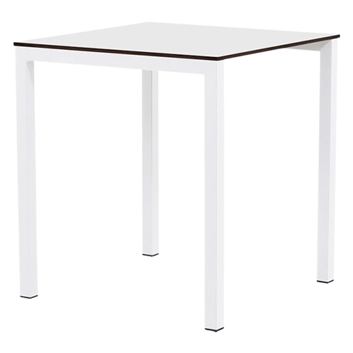 Alt Mesa para Restaurante Cuadrada Metal Blanca fabricada con acero y compacto fenólico ideal para el uso intensivo profesional EME Mobiliario 