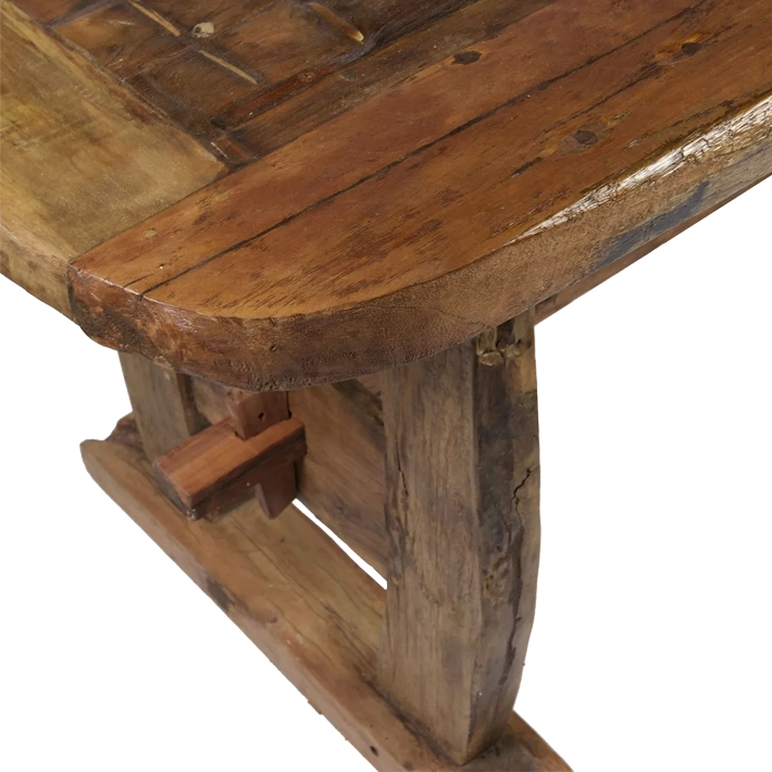 Alt Mesa de Comedor Madera Reciclada Pino de estilo rústico perfecta para usar en cualquier tipo de comedor EME Mobiliario 