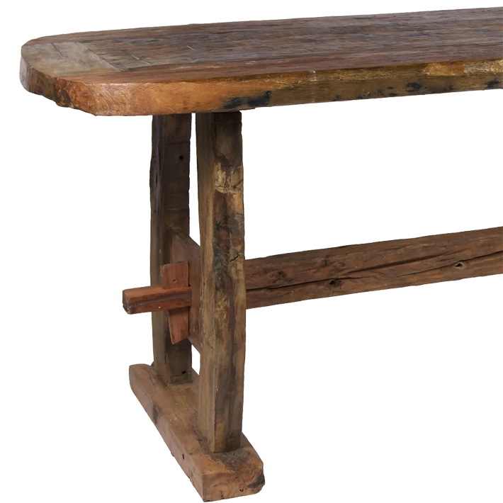 Alt Mesa de Comedor Madera Reciclada Pino de estilo rústico perfecta para usar en cualquier tipo de comedor EME Mobiliario 