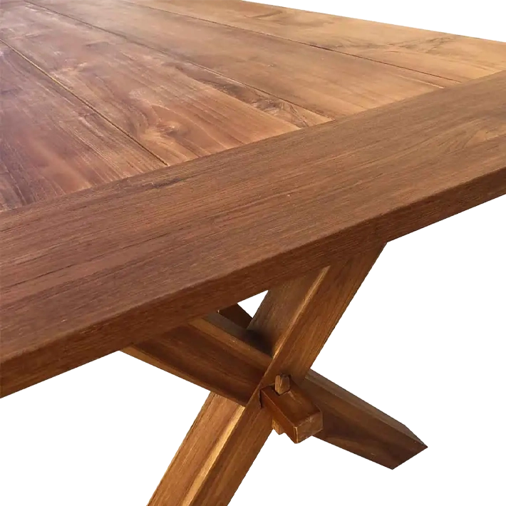 Alt Mesa de Comedor Teka Natural 200x100cm elegante y sencilla para usar en cualquier tipo de comedor EME Mobiliario 