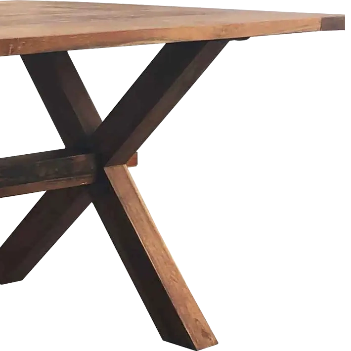 Alt Mesa de Comedor Teka Natural 200x100cm elegante y sencilla para usar en cualquier tipo de comedor EME Mobiliario 