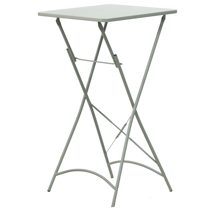 Alt Mesa Ibiza alta Verde fabricada en acero ideal para usar en eventos y hostelería