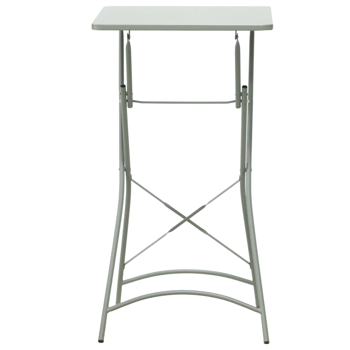 Alt Mesa Ibiza alta Verde fabricada en acero ideal para usar en eventos y hostelería