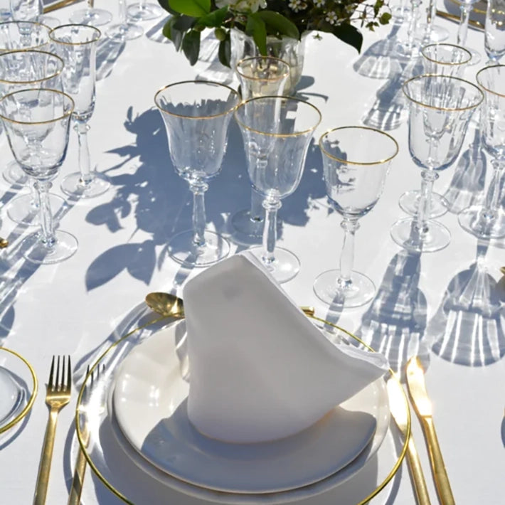 Colección Cristalería Filo Dorado ideal para el uso intensivo profesional en eventos y hostelería