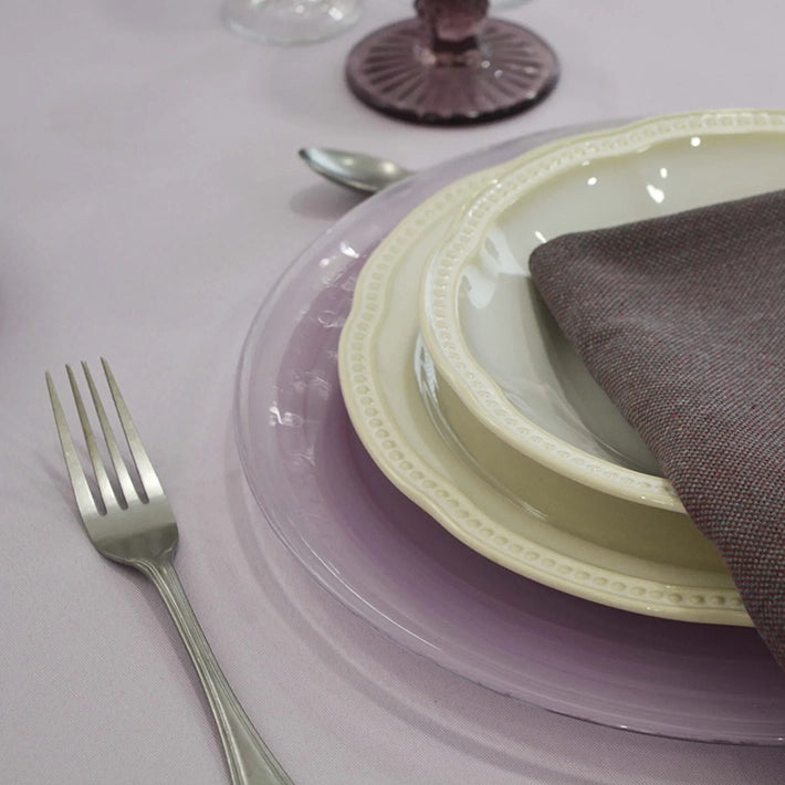 Alt Manteles de color malva fabricados en 100% poliéster para eventos y hostelería EME Mobiliario