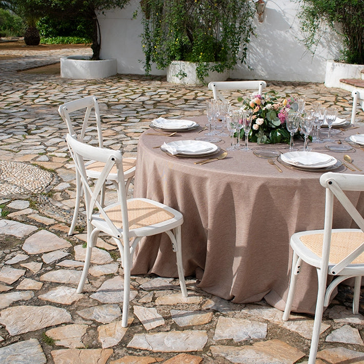 Alt Silla Crossback fabricada en polipropileno Efecto Madera Decapada para Eventos y Hostelería EME Mobiliario 