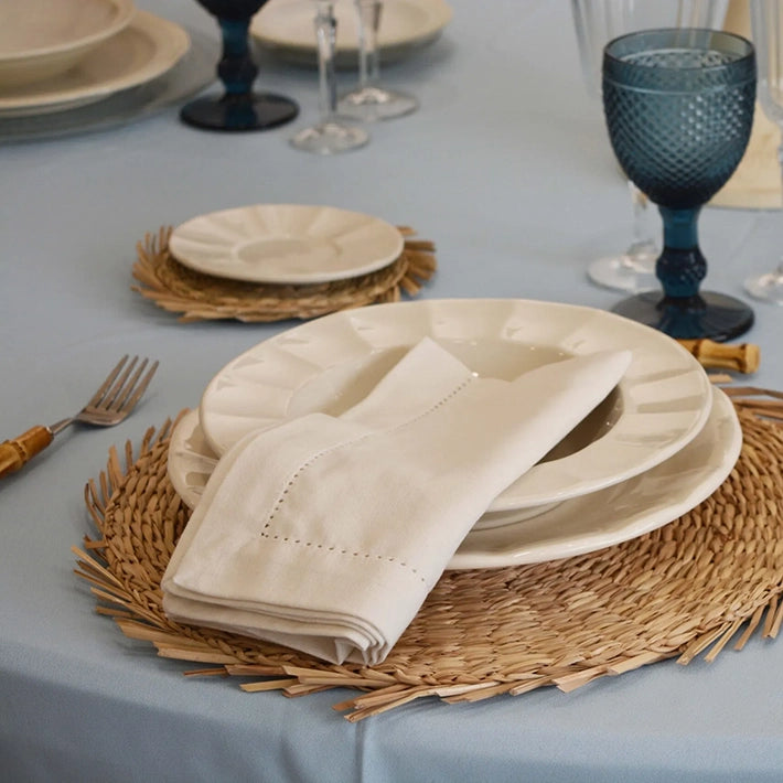 Alt Mantel Basic Azul fabricado con tejido 100% poliéster apto para eventos y hostelería