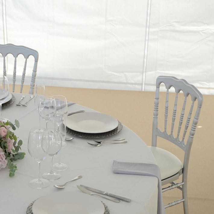 Alt Silla Napoleón Color Plata. Fabricada en polipropileno. Ideal para eventos. Sillas apilables. EME Mobiliario