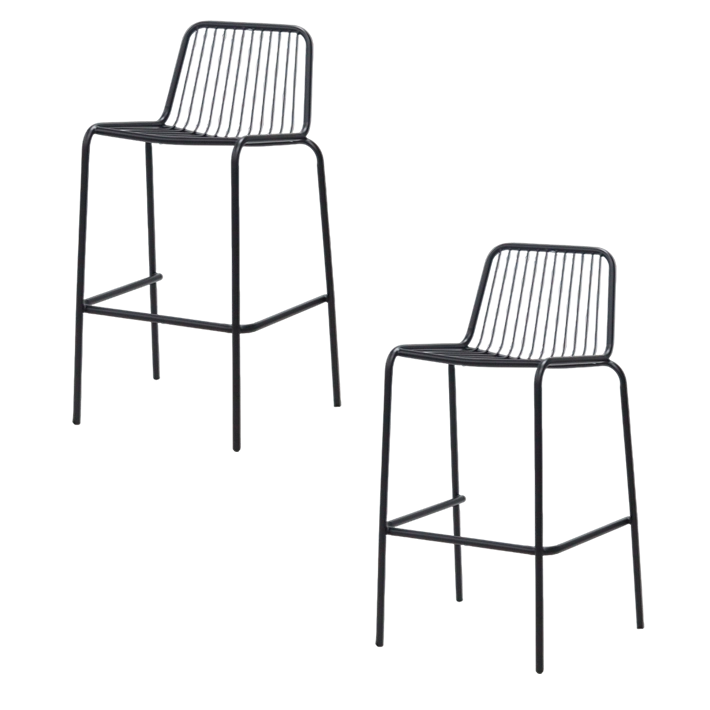 Pack de 2 Taburetes Menorca Negro