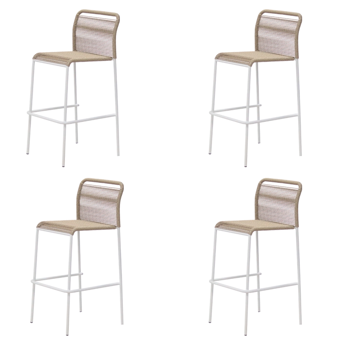 Pack de 4 Taburetes Ibiza Blanco