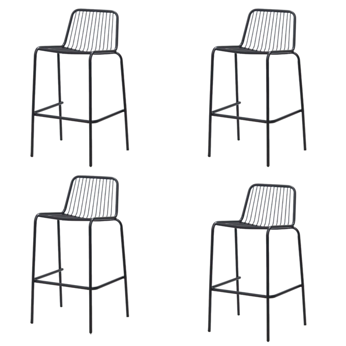 Pack de 4 Taburetes Menorca Negro