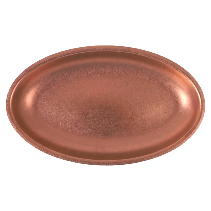 Alt Plato Oval Vintage con acabado en cobre para experiencias gourmet, alta cocina EME Mobiliario