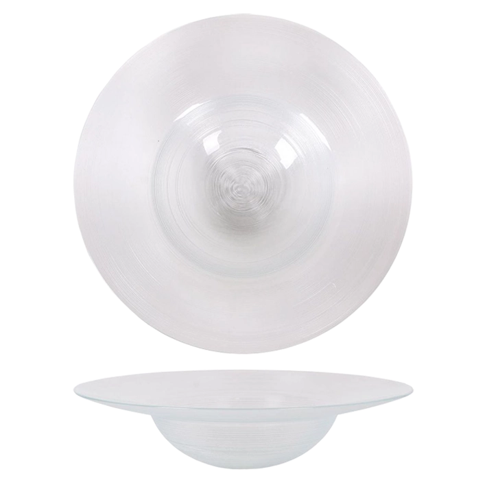 Alt Platos de Pasta Transparentes fabricados en vidrio para disfrutar en Hostelería y Eventos EME Mobiliario