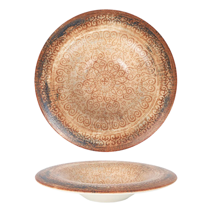 Alt Plato Hondos Albus Castelló fabricados en porcelana de alta calidad EME Mobiliario