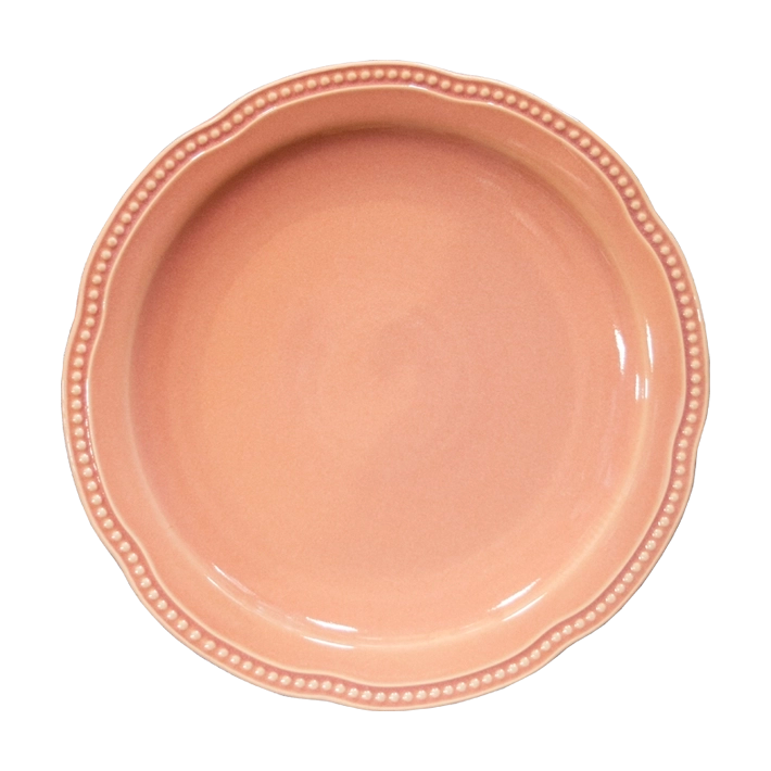 Alt Vajilla Florencia Rosa fabricada con gres vitrificado con esmalte brillante con un diseño elegante y un color que enamora para eventos y hostelería EME Mobiliario 