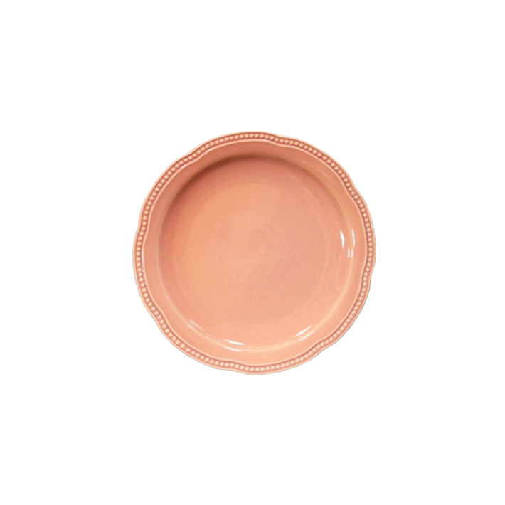 Alt Vajilla Florencia Rosa fabricada con gres vitrificado con esmalte brillante con un diseño elegante y un color que enamora para eventos y hostelería EME Mobiliario 