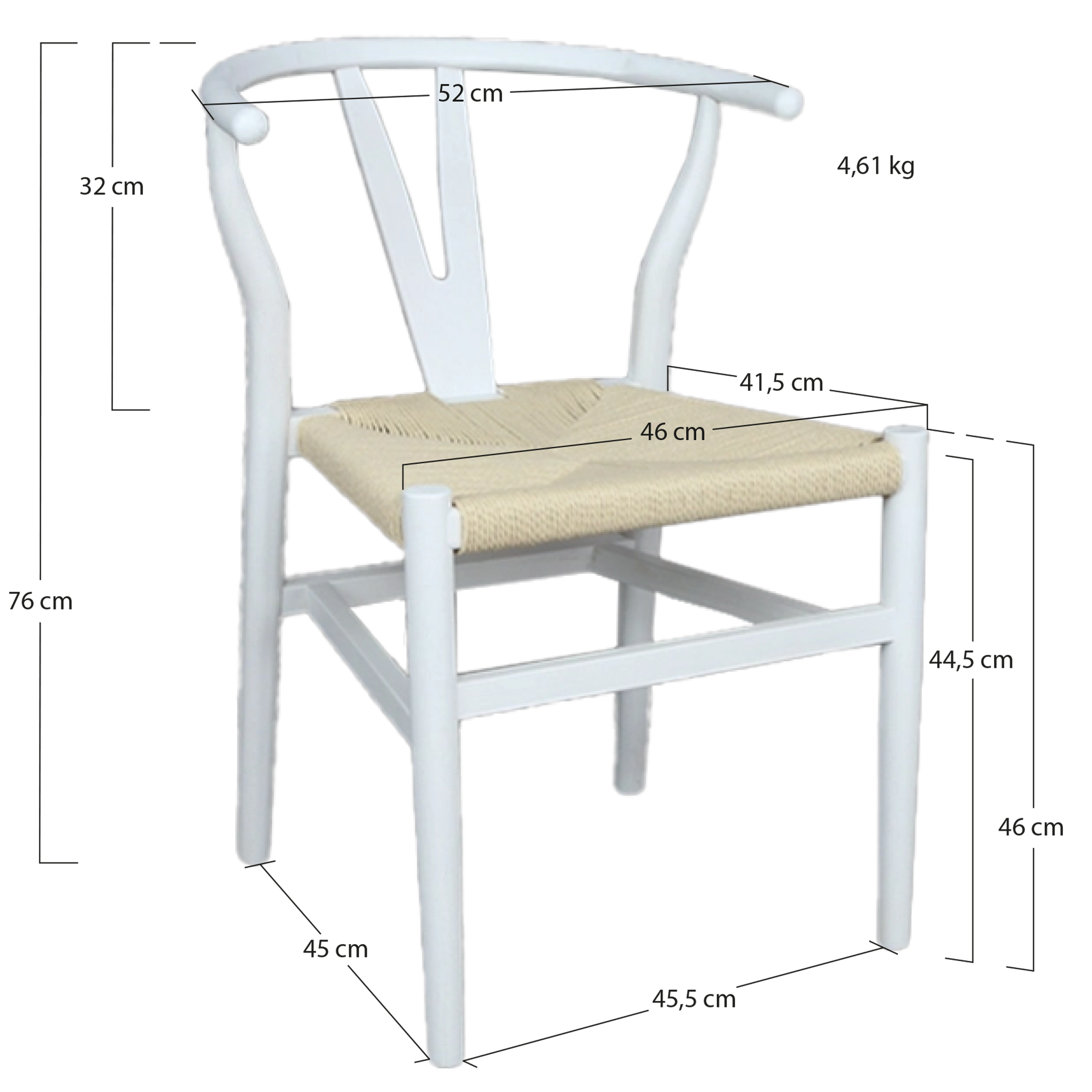 Alt Sillas Bone fabricadas de madera con acabado en blanco. Ideales Para Hogar EME Mobiliario