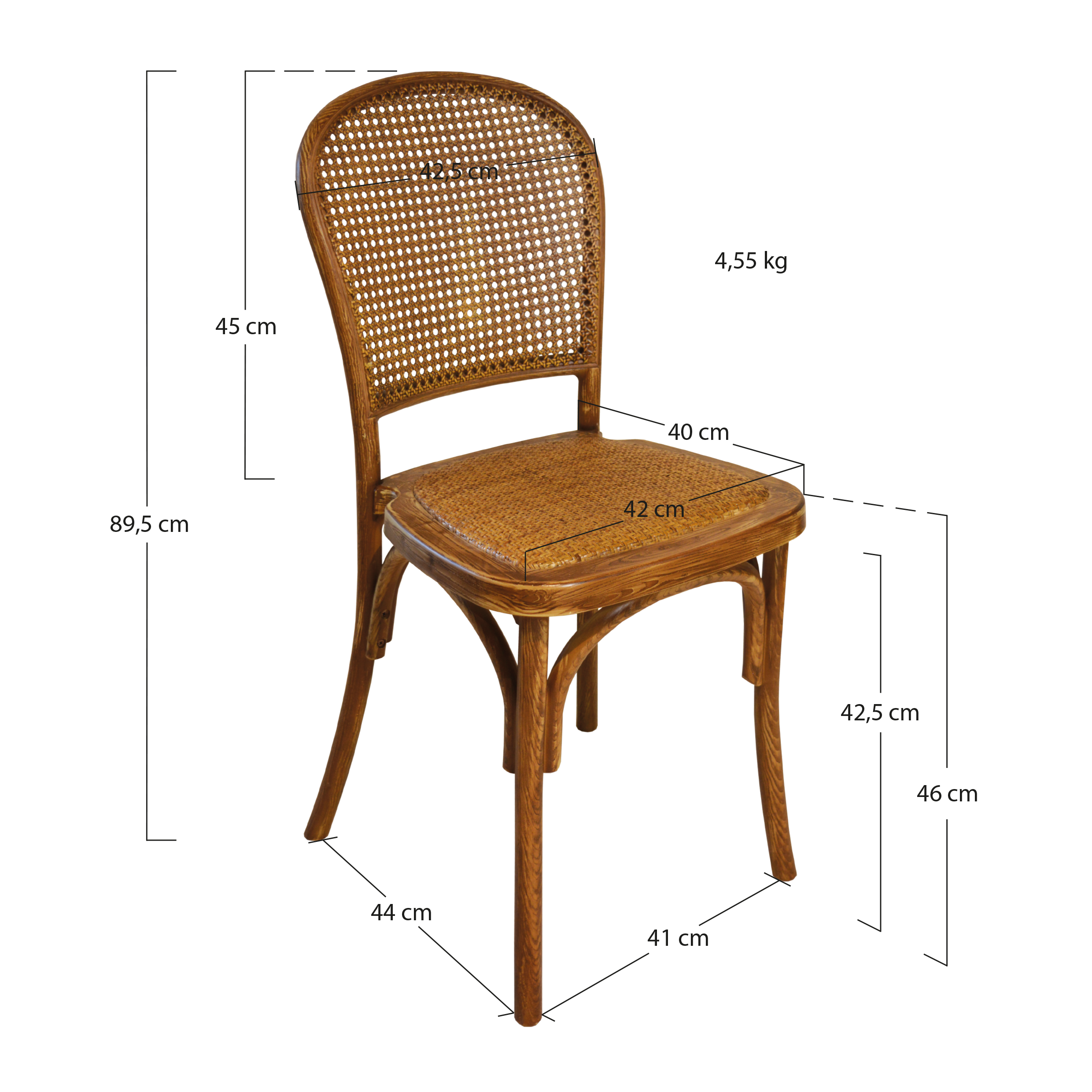 Alt Sillas Cannage en imitación madera Para Eventos y Hostelería