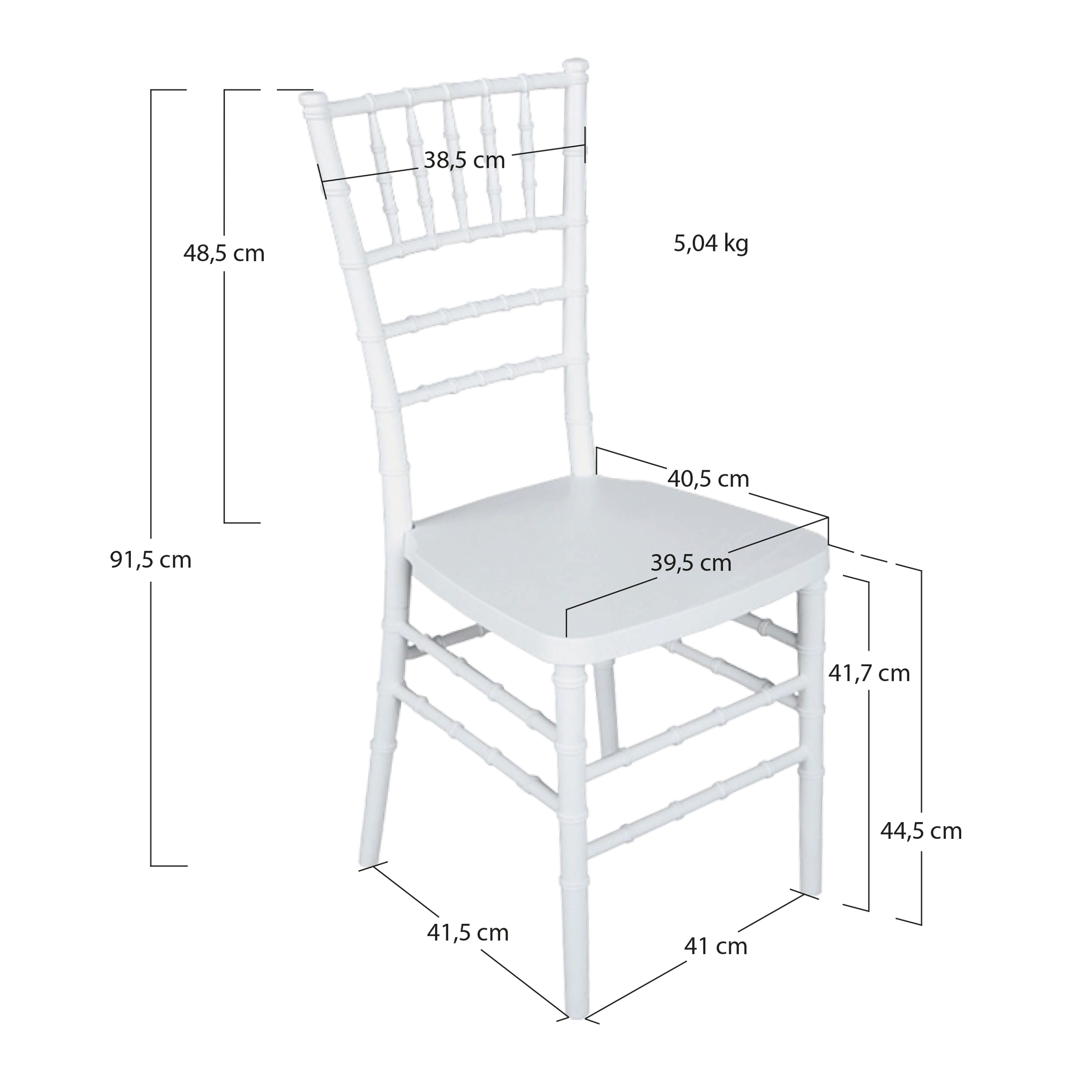 Alt Sillas Chiavari Blanca Para Eventos EME Mobiliario