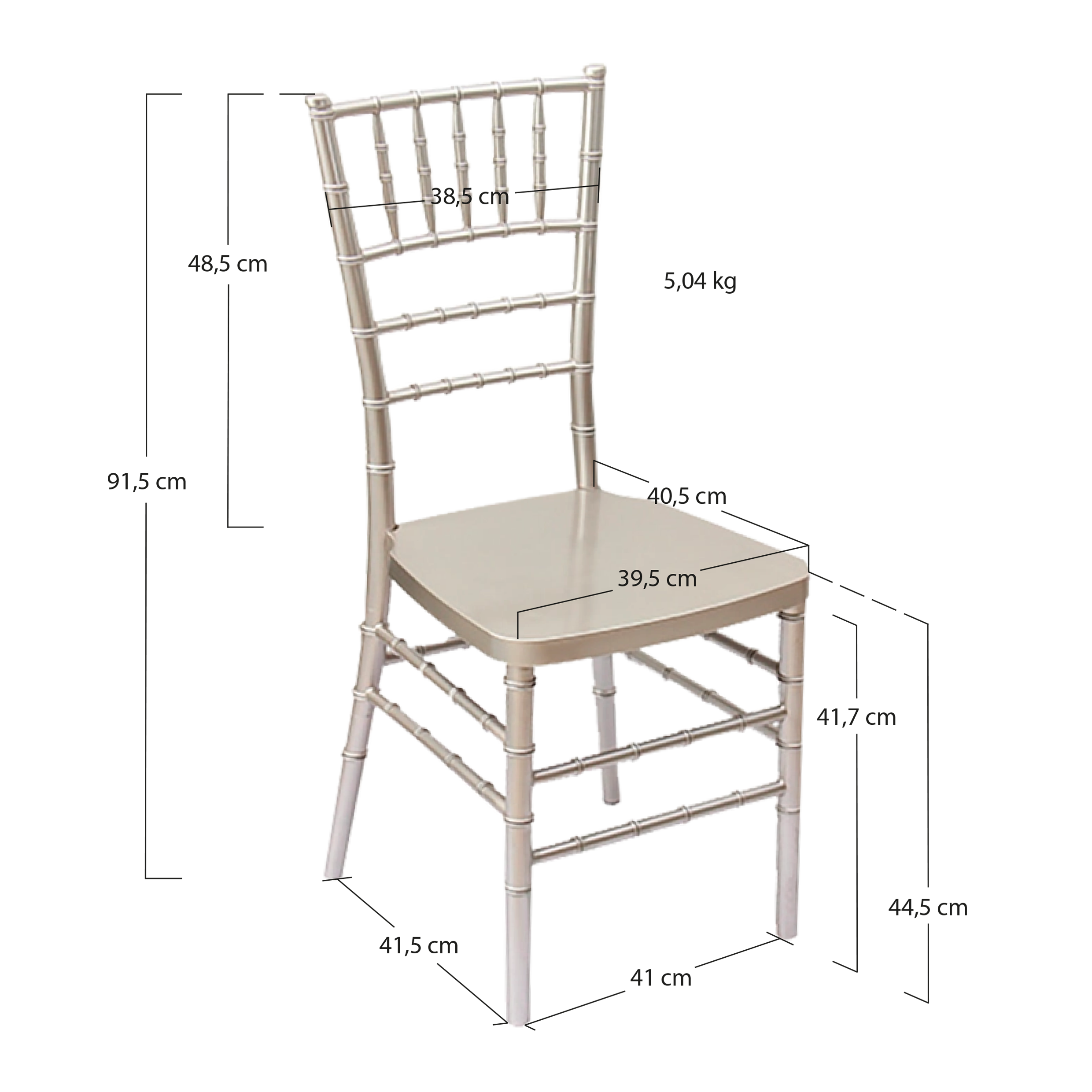 Alt Sillas Chiavari Color Champagne Para Eventos y Hostelería EME Mobiliario