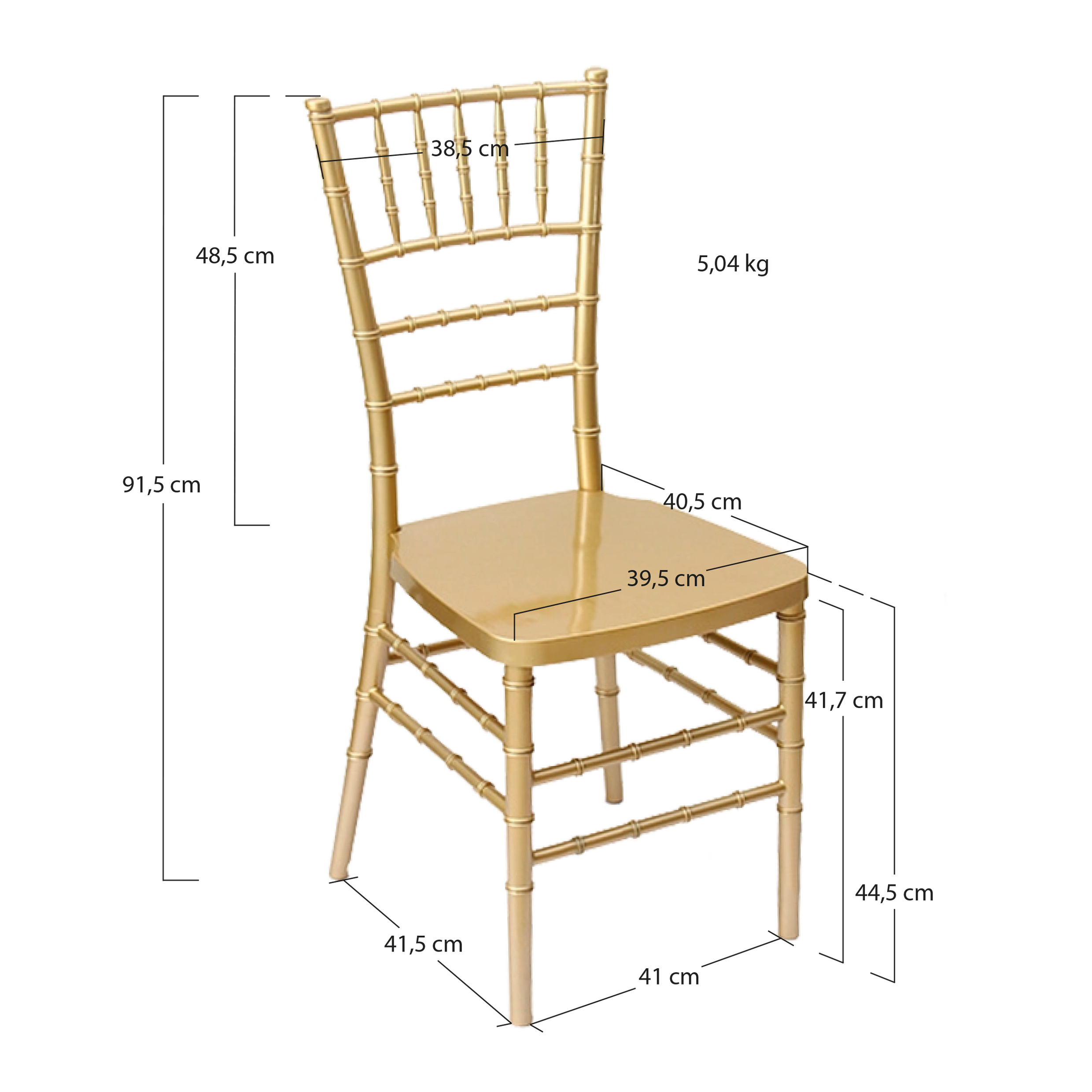 Alt Sillas reforzadas Chiavari Oro Para Eventos Sillas Reforzadas EME Mobiliario