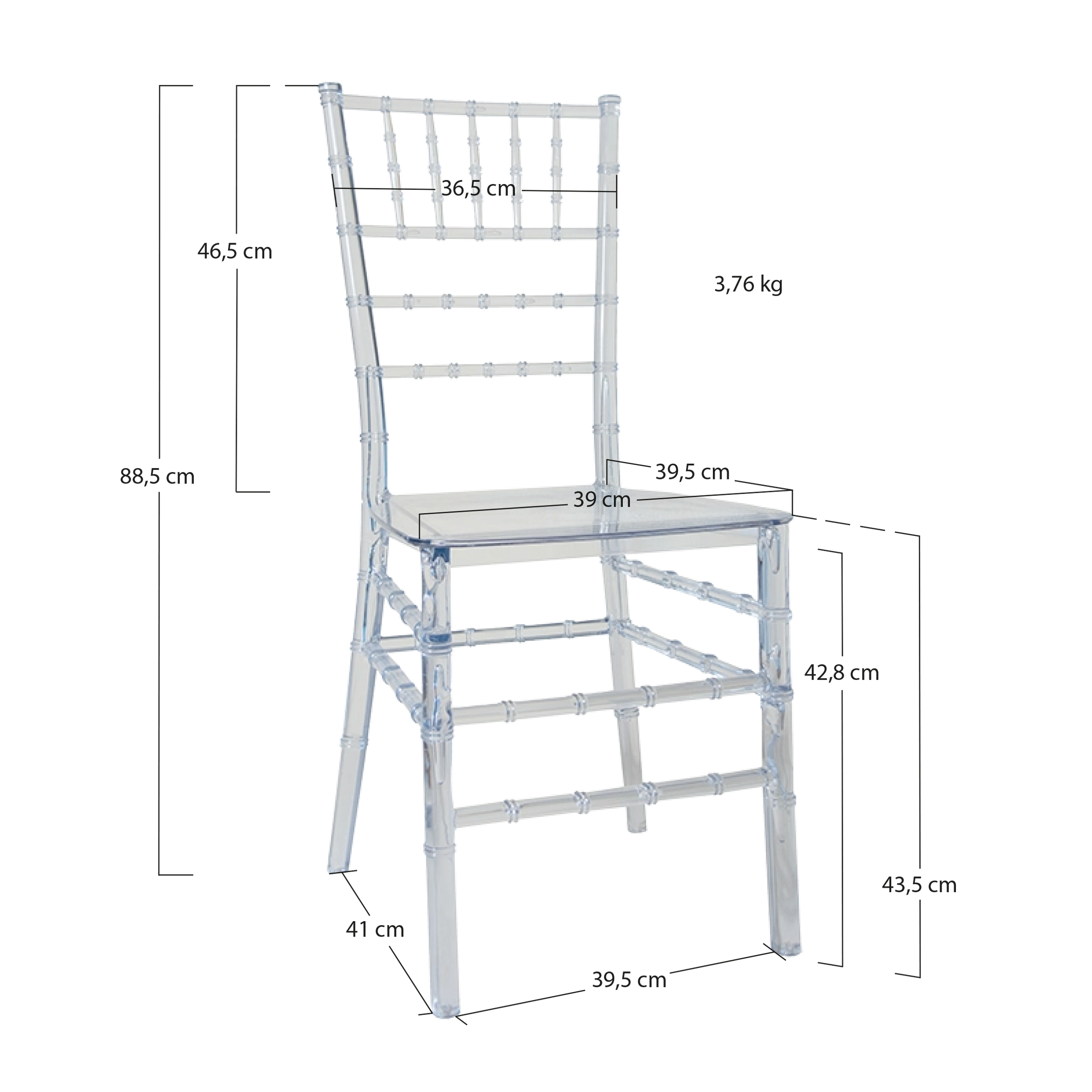 Alt Sillas Chiavari Transparentes Para Eventos y Hostelería EME Mobiliario