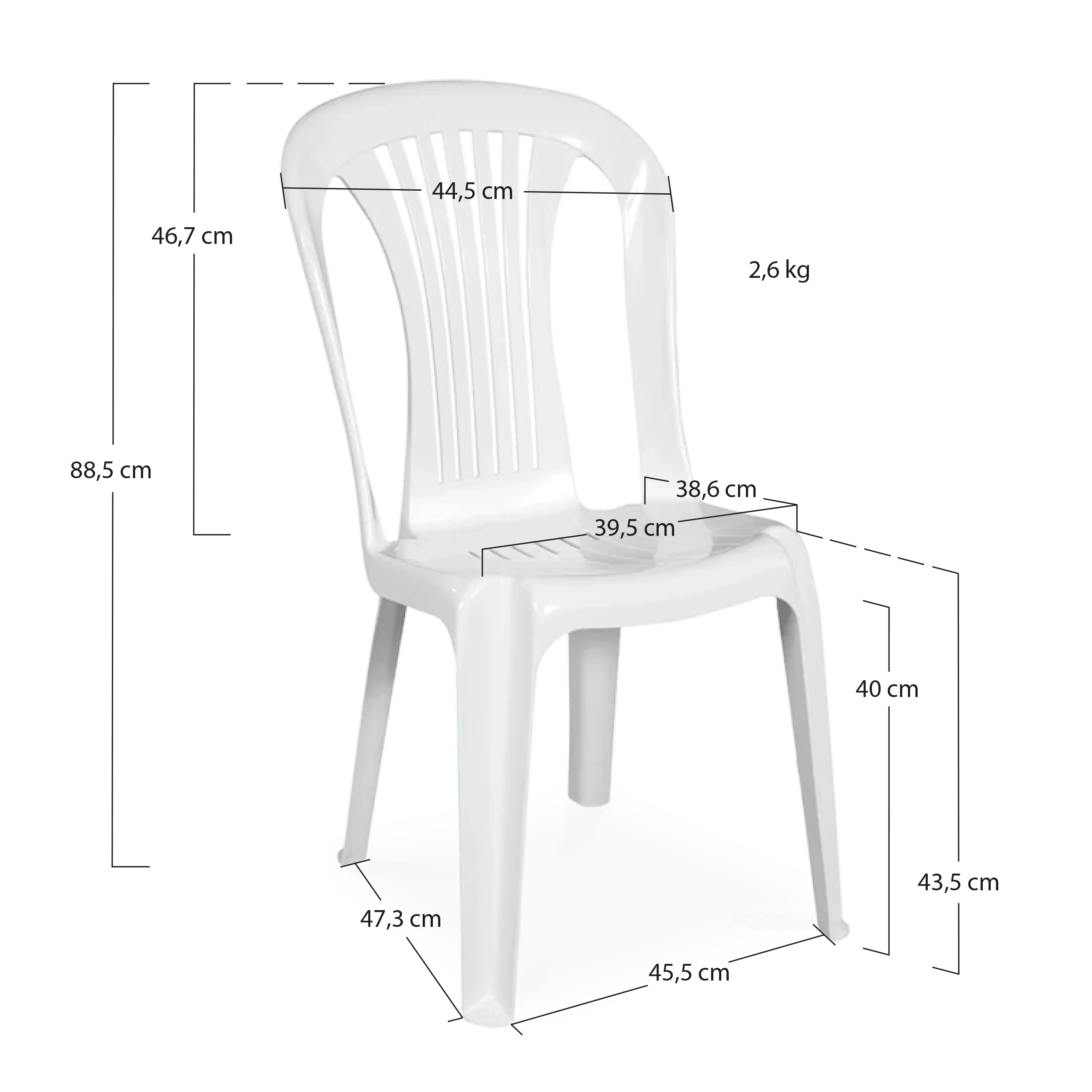 Alt Sillas apilable Classic Para Eventos EME Mobiliario