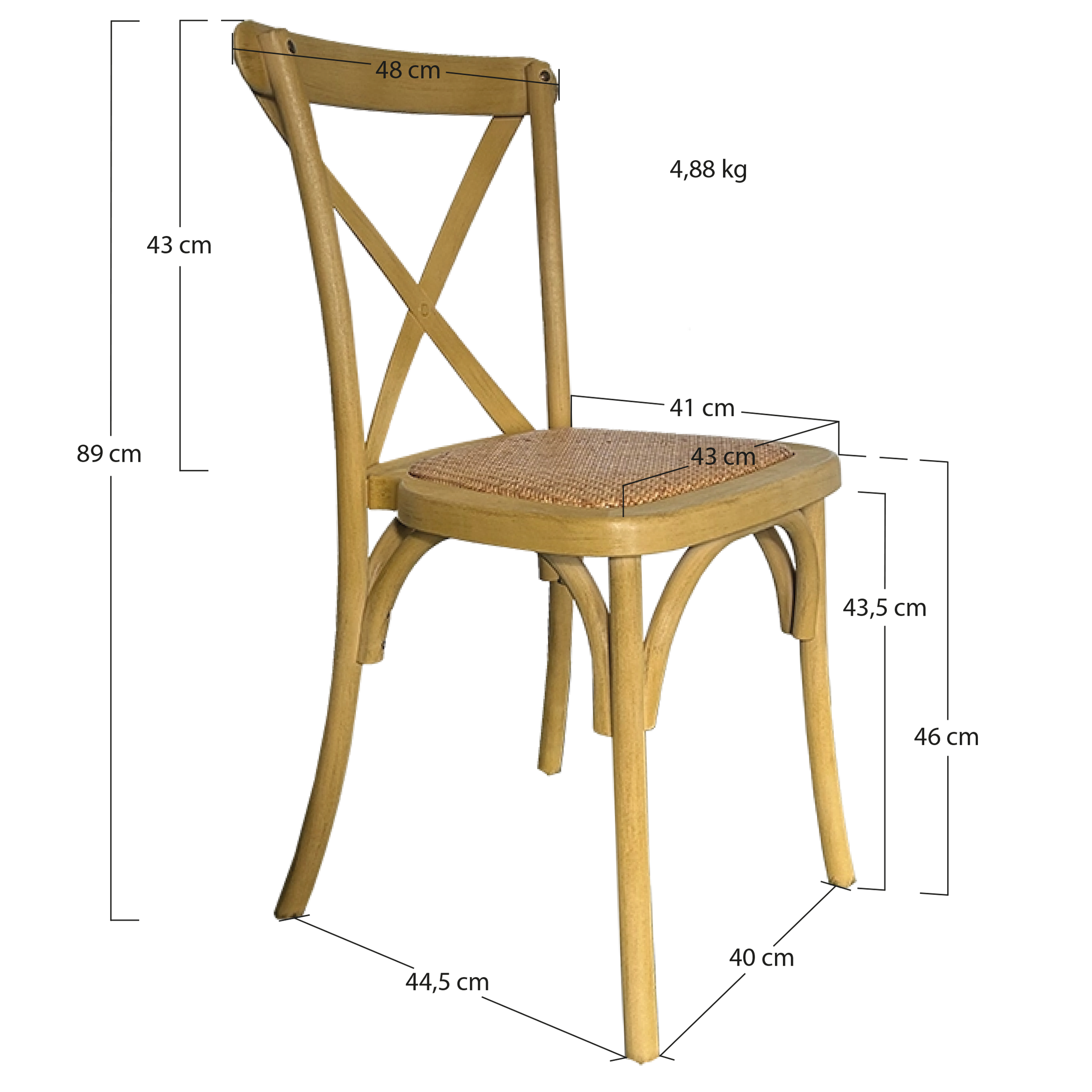 Alt Sillas Crossback Imitación Madera Con Acabado Iroko Para Eventos Y Hostelería EME Mobiliario