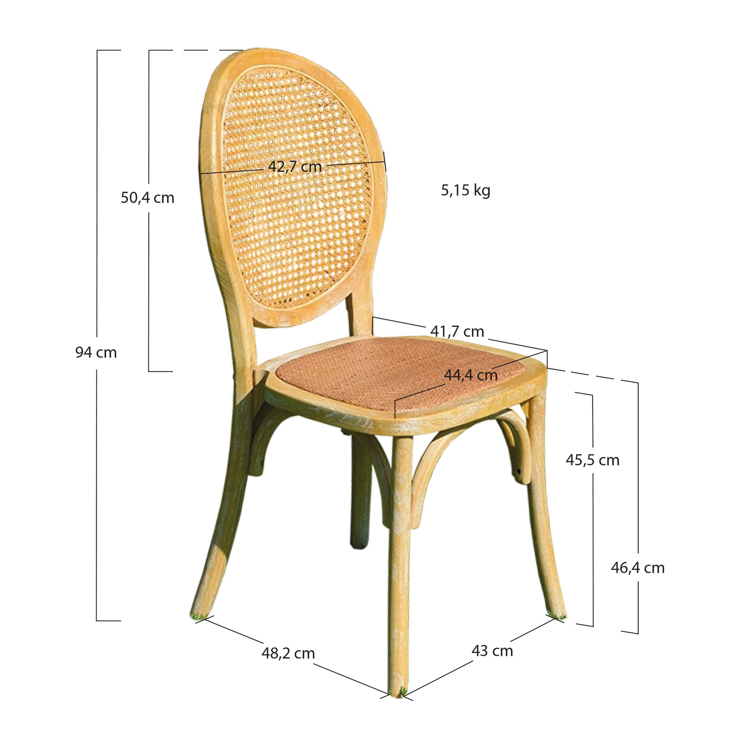 Alt Sillas fabricadas de Madera de Olmo con diseño en forma de medallón EME Mobiliario