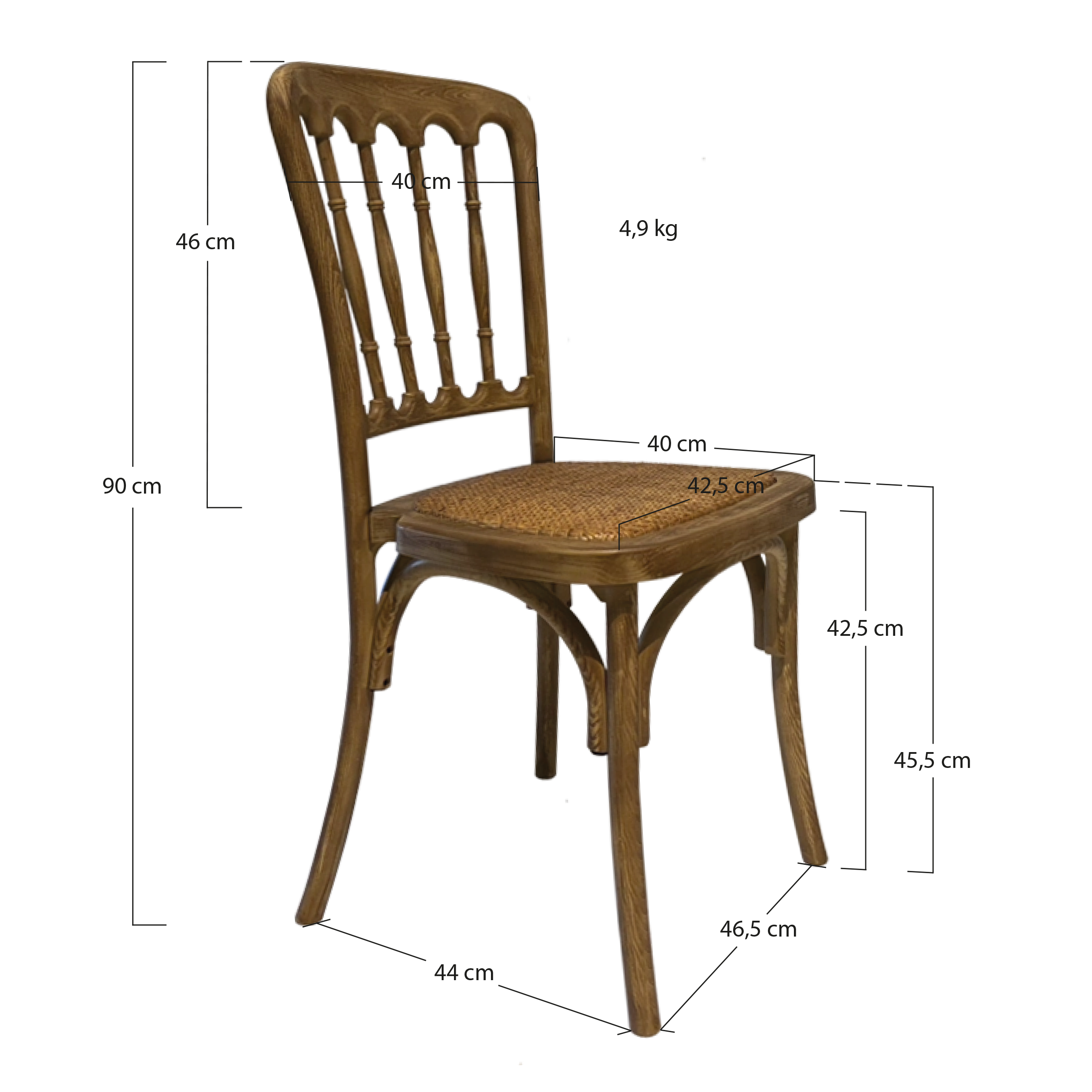 Alt Sillas Napoleón De Imitación Madera Para Eventos EME Mobiliario 