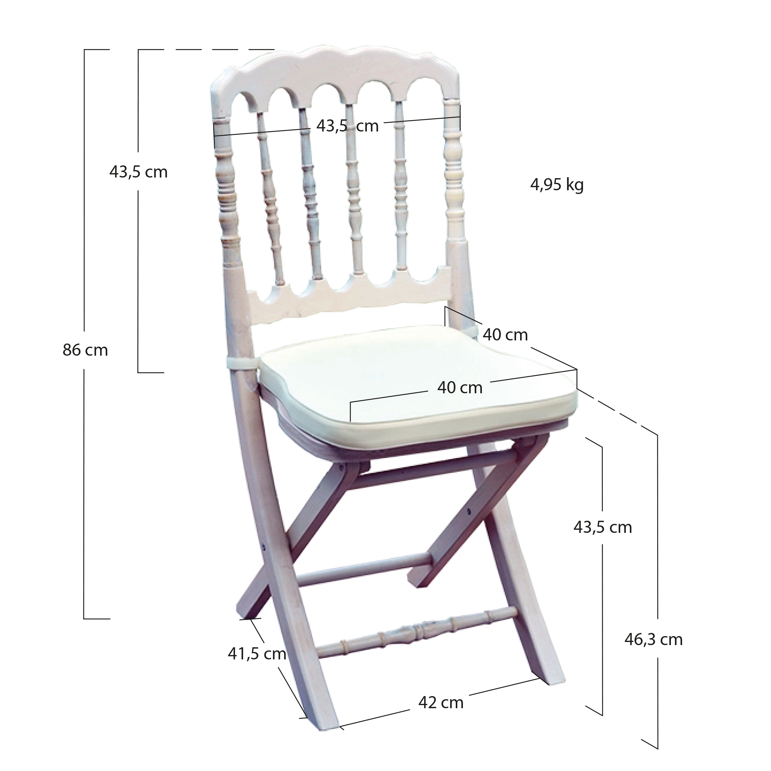 Alt Sillas Napoleón Plegable Para Eventos EME Mobiliario