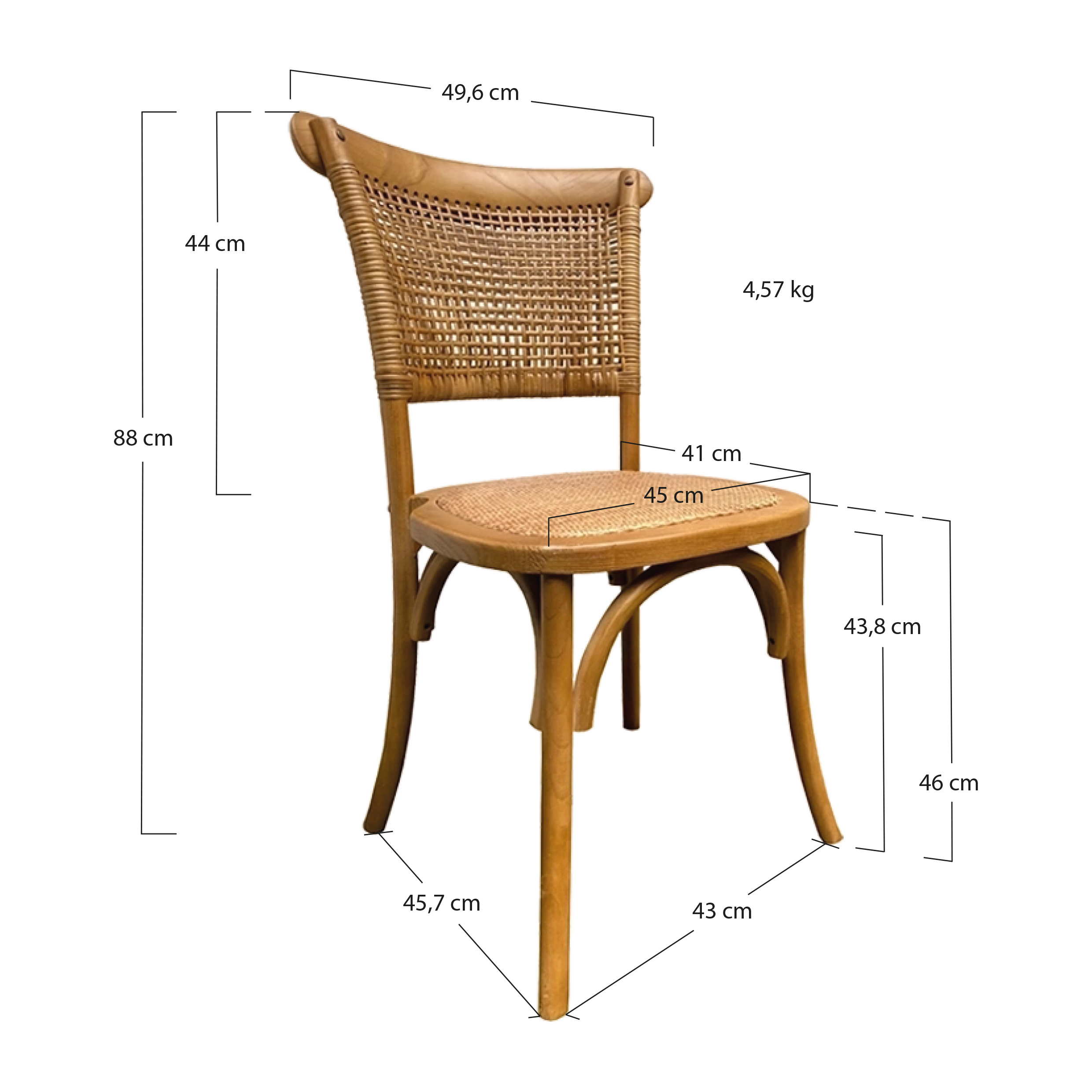 Alt Silla Rope fabricada de madera para eventos EME Mobiliario