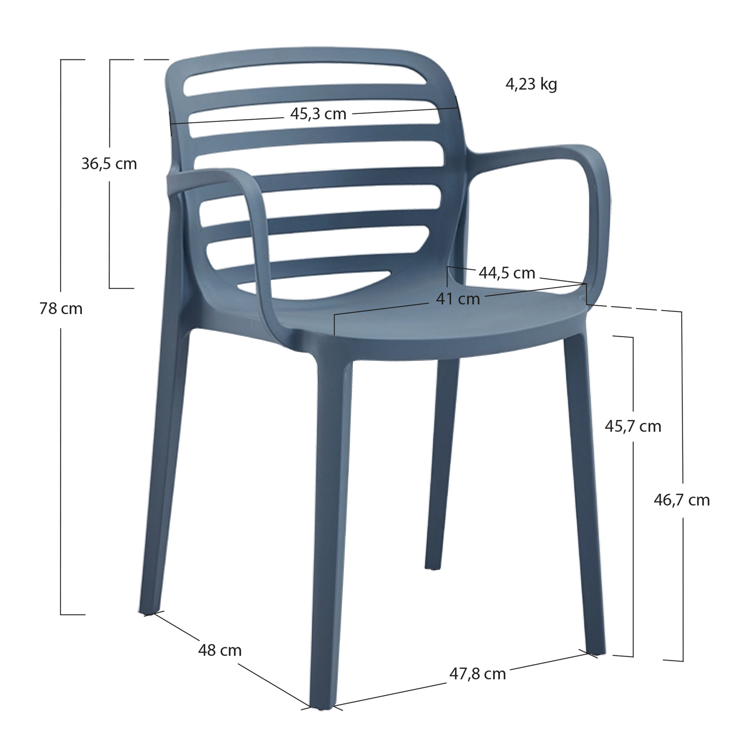 Alt Sillas Para Hostelería de Color Antracita EME Mobiliario