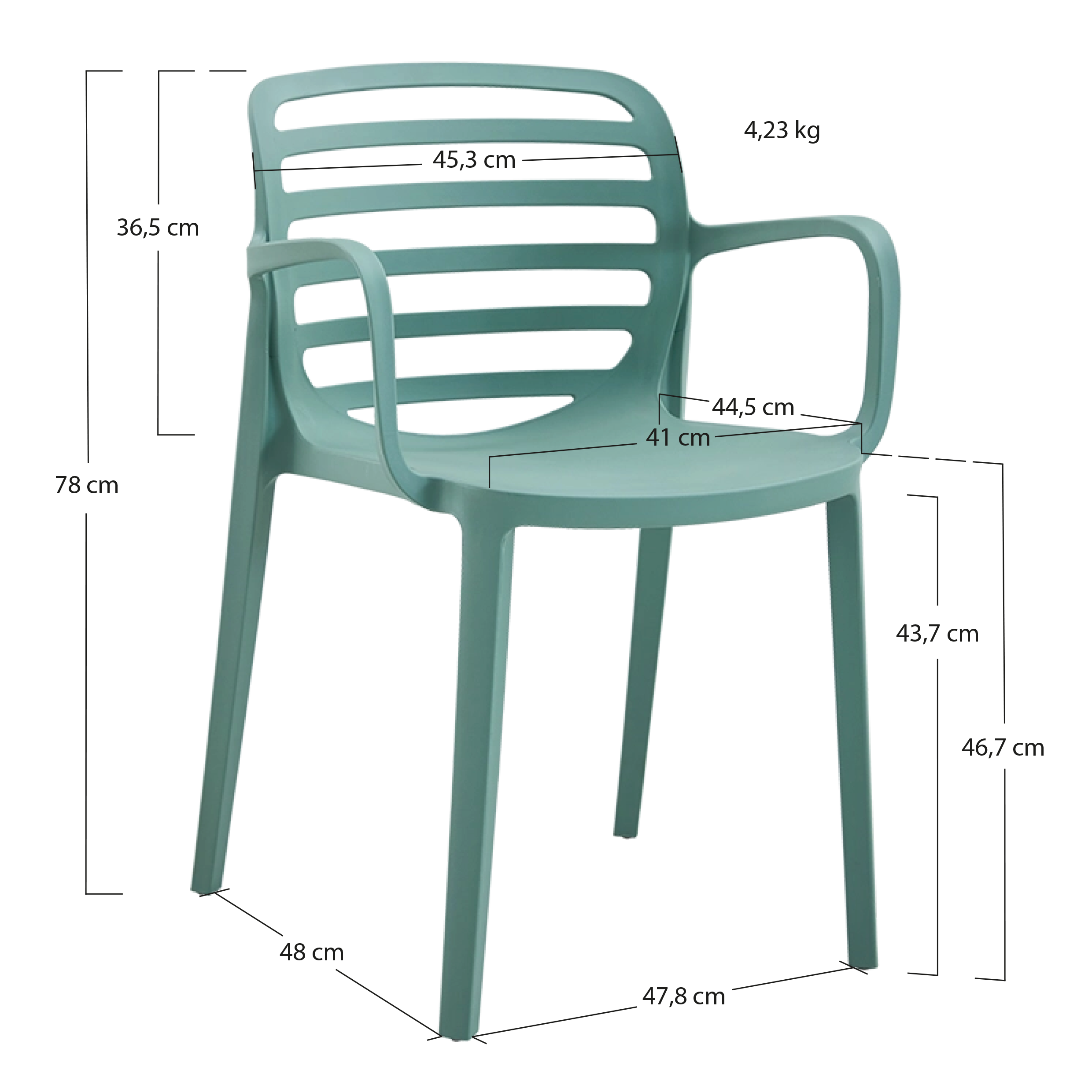 Alt Sillas Para Hostelería De Color Verde EME Mobiliario