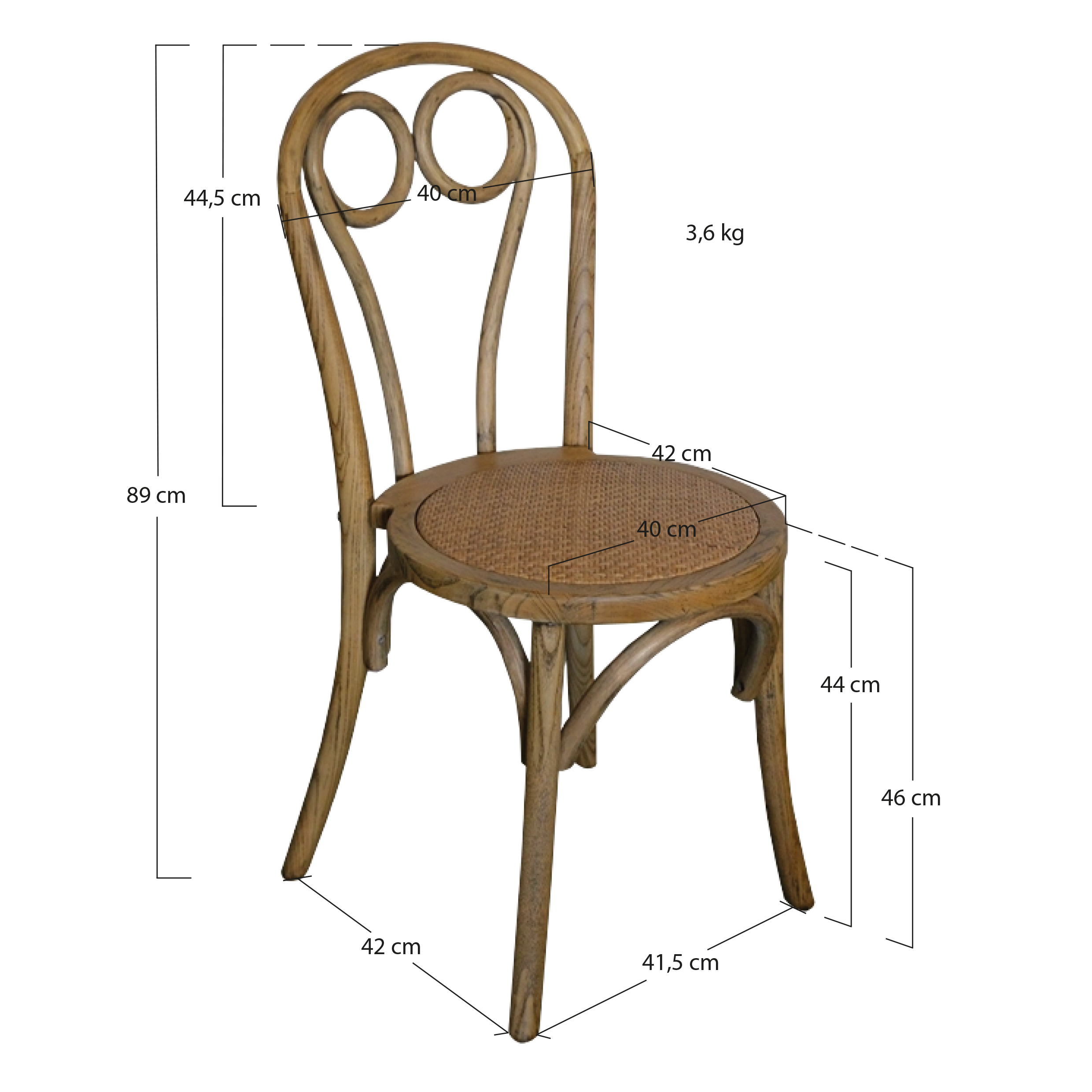 Alt Sillas Thonet Corazón Para Eventos y Hostelería EME Mobiliario