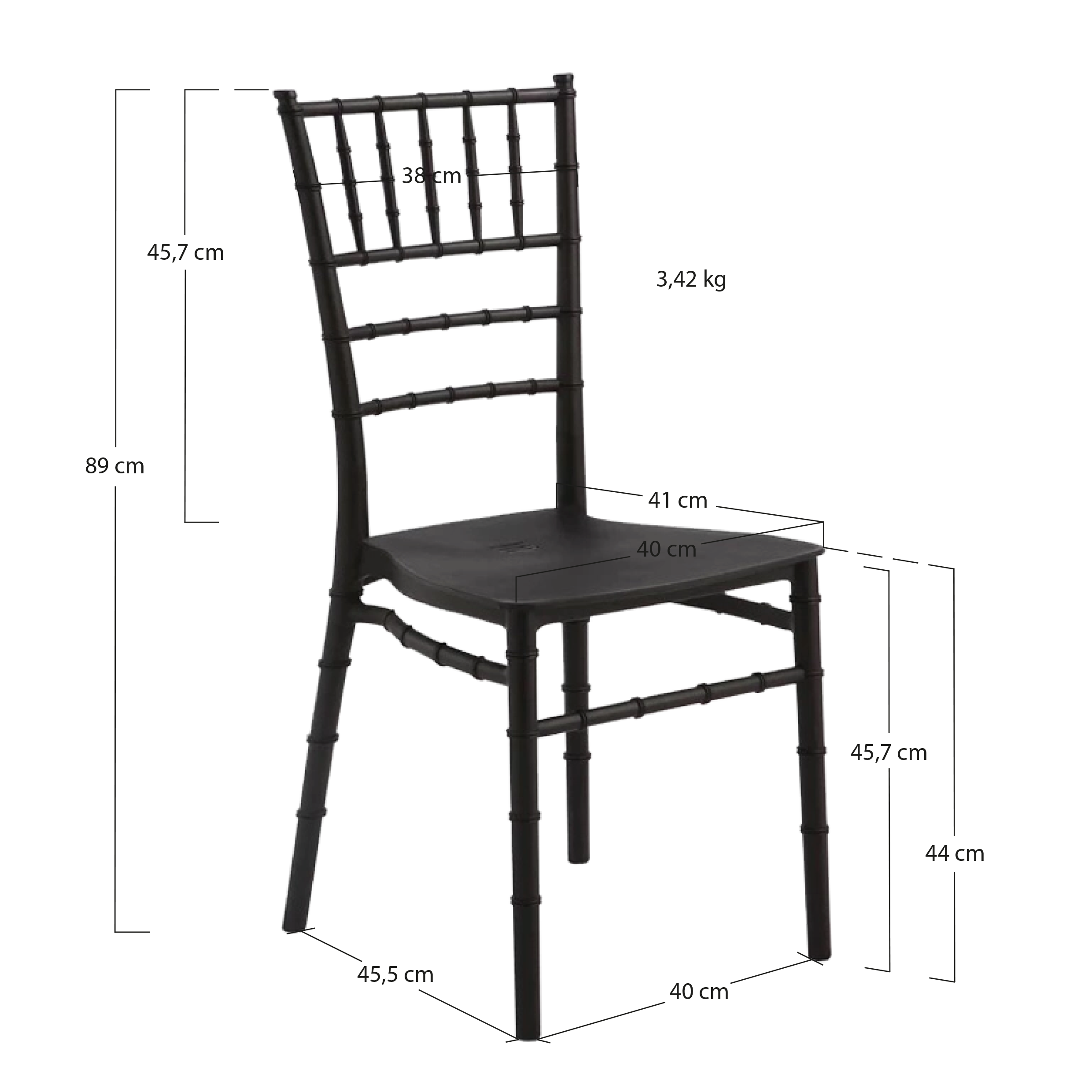 Alt Sillas Tiffany Color Negro Para Eventos EME Mobiliario