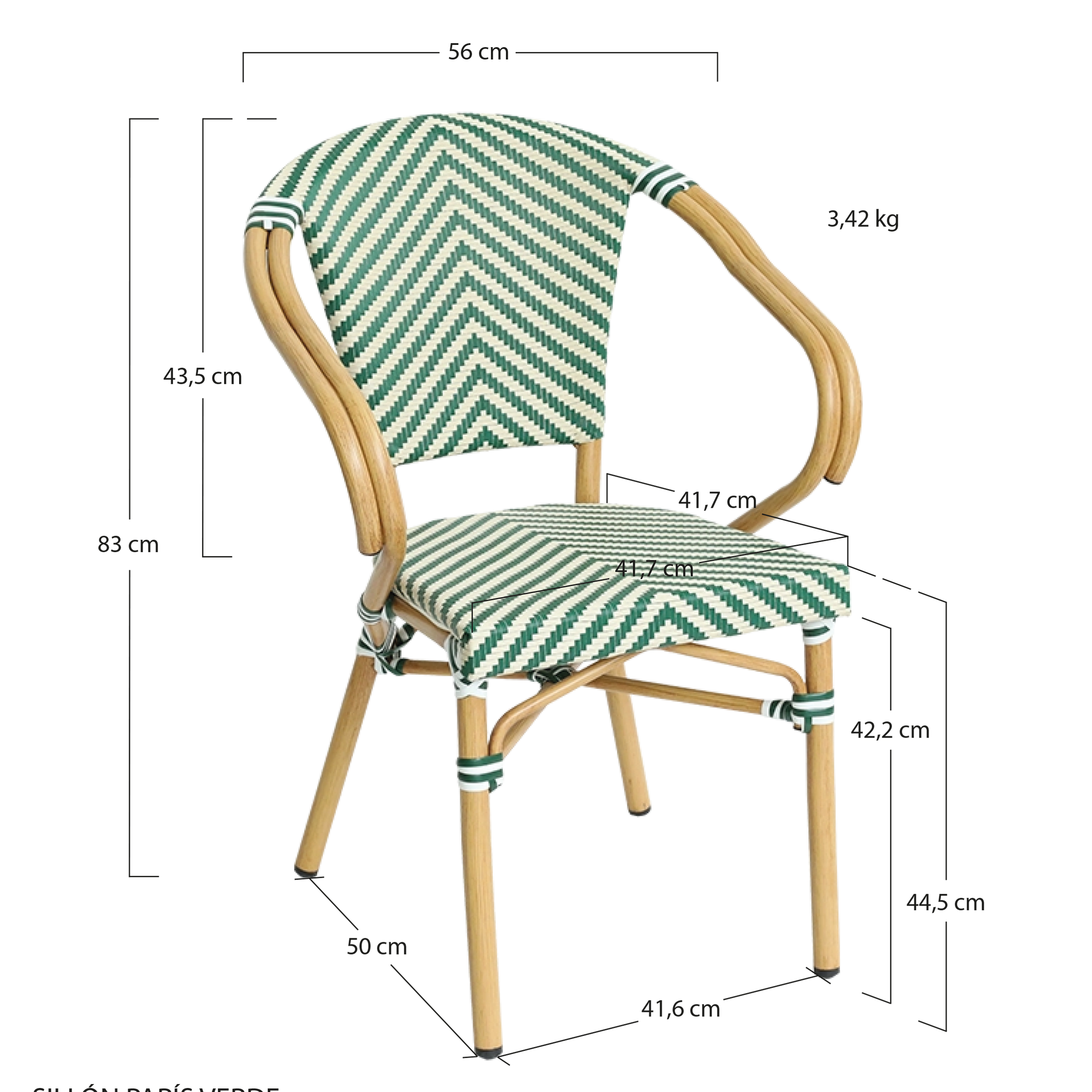 Alt Sillones Para Hostelería Forma Espiga Verde EME Mobiliario