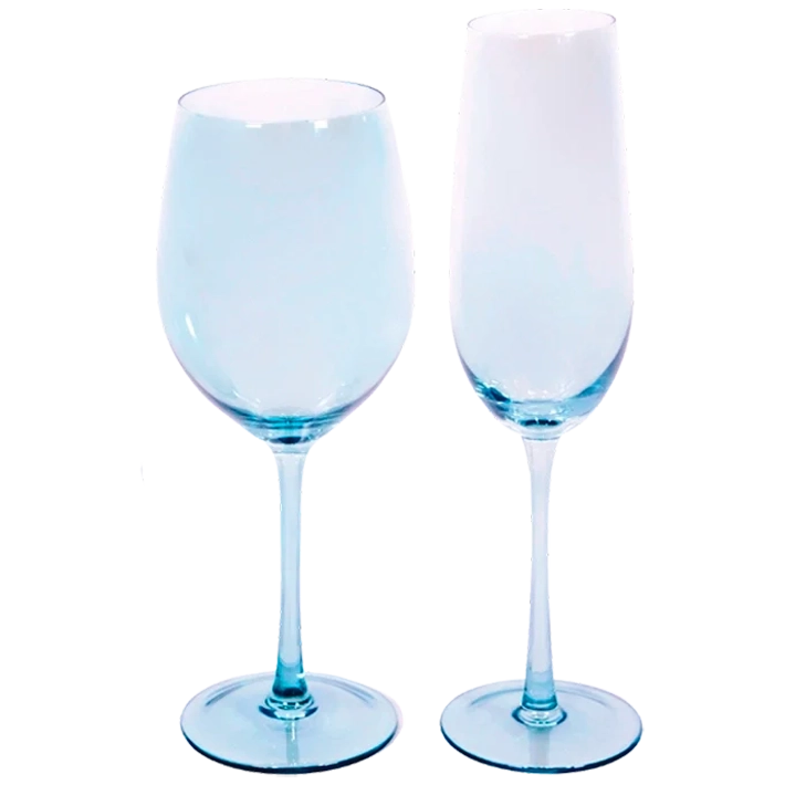 Alt Set Cristalería Azul formada por copa de vino y de champán perfecta para el uso intensivo profesional