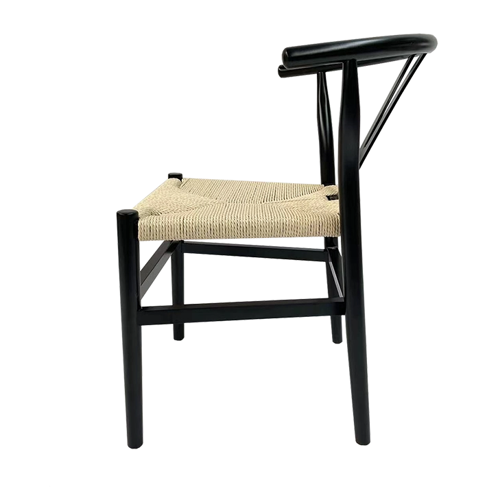 Alt Silla Bone Negra Madera apilable para eventos y hostelería